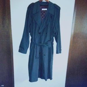 Vintage Men's Pallesco Trench Coat Green Size 40L